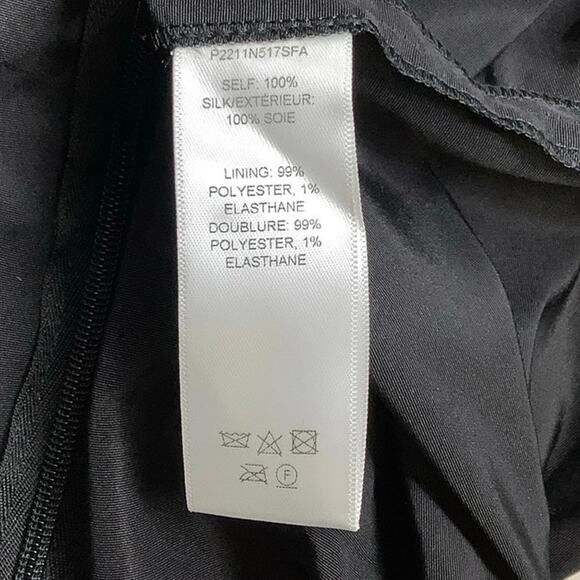 Carolina Herrera Size 2 Black Sweetheart Silk Ruffle Cocktail Dress Italy G1-1 - Picture 7 of 9